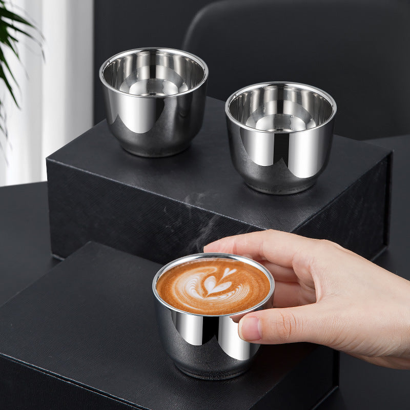 Stainless Steel Double-layer Coffee Cup