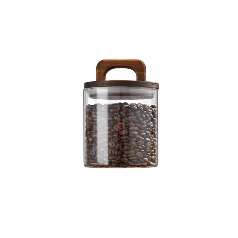 Glass Jar with Wooden Cap | Keep Your Food Fresh Longer