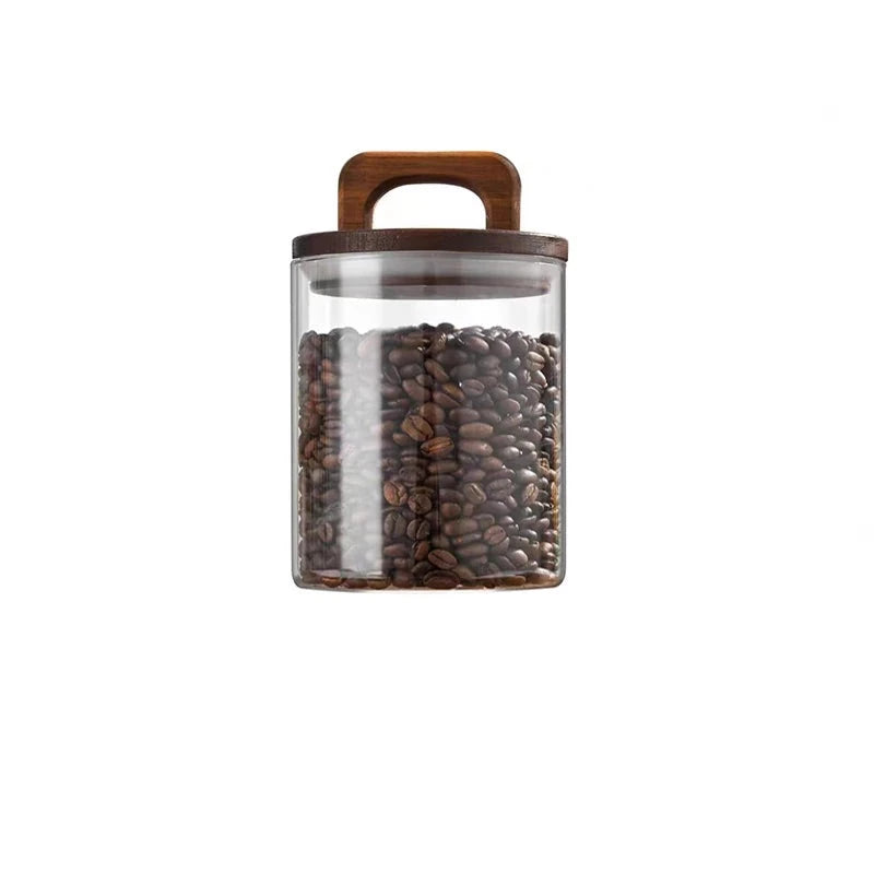 Glass Jar with Wooden Cap | Keep Your Food Fresh Longer