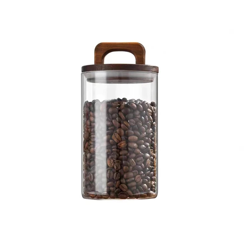 Glass Jar with Wooden Cap | Keep Your Food Fresh Longer