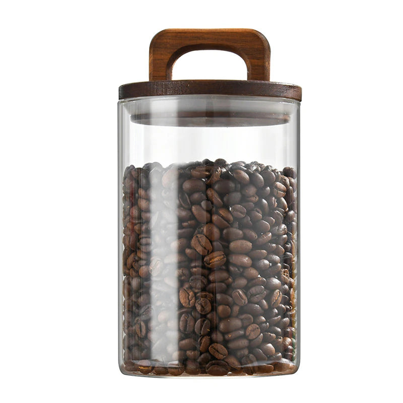 Glass Jar with Wooden Cap | Keep Your Food Fresh Longer