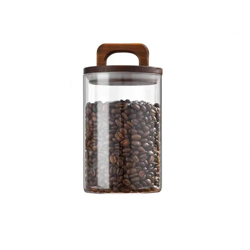 Glass Jar with Wooden Cap | Keep Your Food Fresh Longer